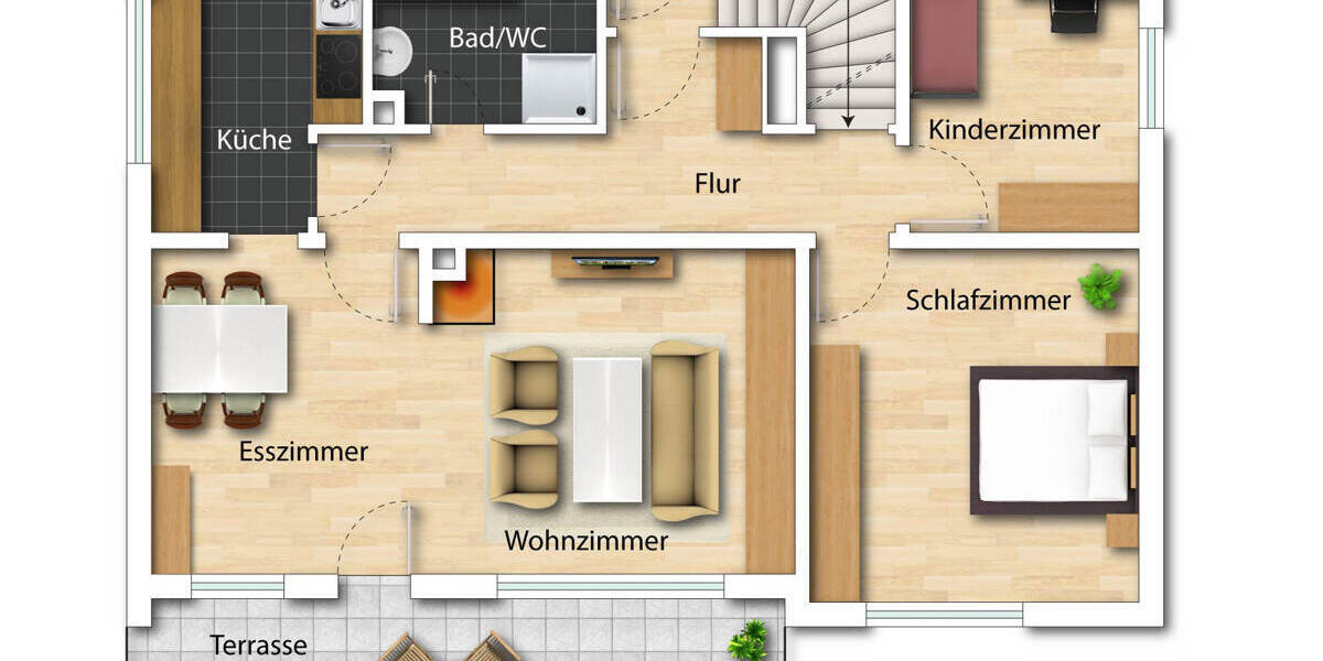 Einfamilienhaus Bellenberg - 6 Zimmer, 111 m&sup2;, 429.000&euro; | Angebot:26220460