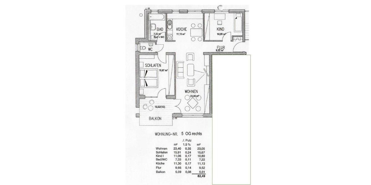 Etagenwohnung Sontheim an der Brenz - 3 Zimmer, 83 m&sup2;, 259.000&euro; | Angebot:27005492