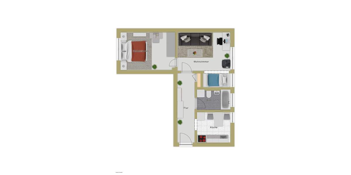 Etagenwohnung Senden - 2 Zimmer, 45 m&sup2;, 120.000&euro; | Angebot:25693503