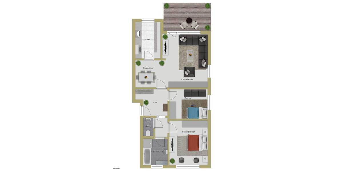 Etagenwohnung Nersingen - 3 Zimmer, 73 m&sup2;, 279.000&euro; | Angebot:25836828