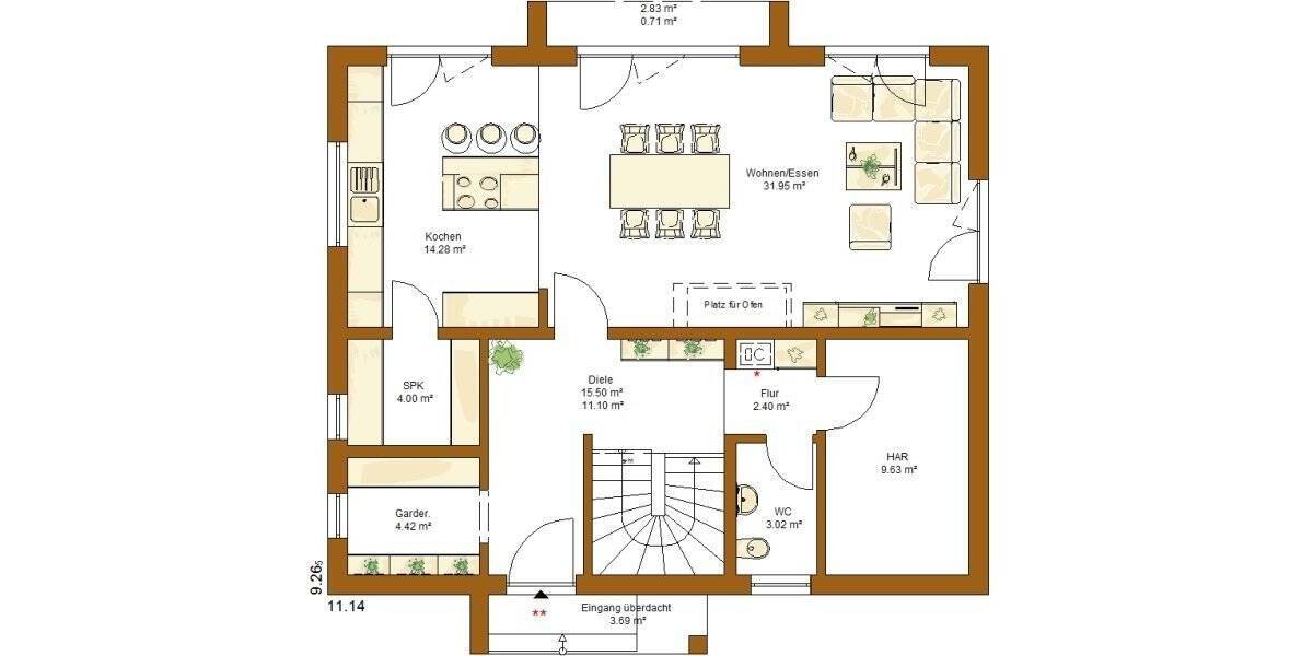 Einfamilienhaus Rammingen - 5 Zimmer, 168 m&sup2;, 806.890&euro; | Angebot:25688020