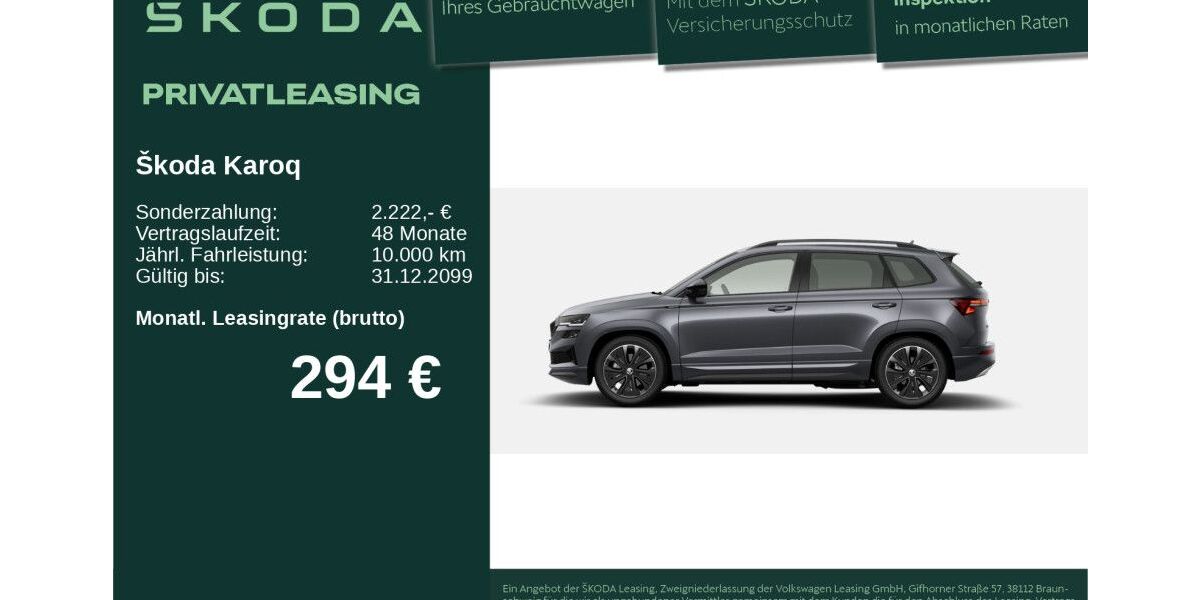 Skoda Karoq 7.750 km 39.990 &euro; Neu-Ulm 89231