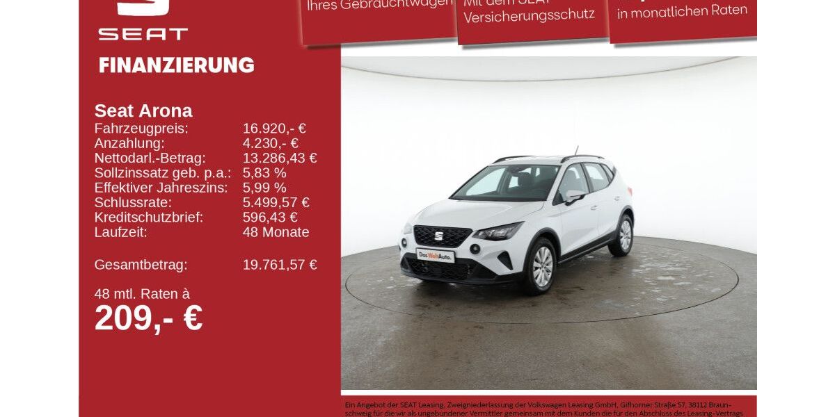 Seat Arona 12.753 km 16.920 &euro; Neu-Ulm 89231