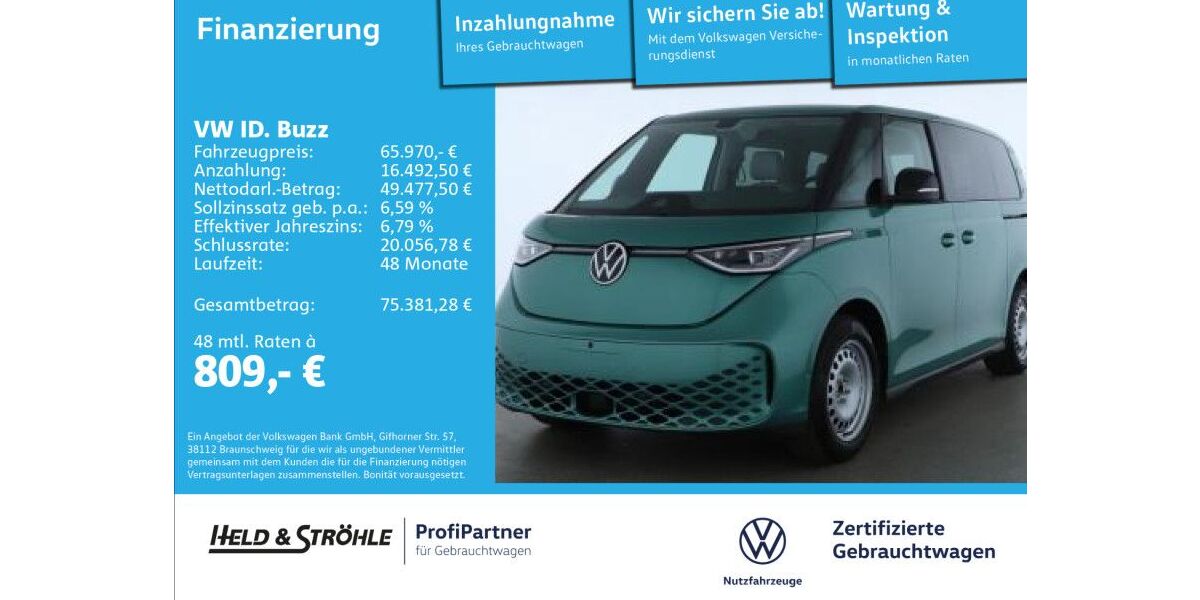 VW ID. Buzz 3.819 km 65.660 &euro; Ulm 89079