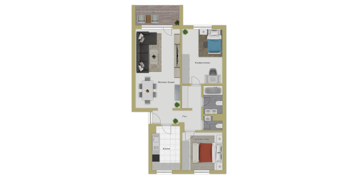Etagenwohnung Neu-Ulm Ludwigsfeld - 3 Zimmer, 86 m&sup2;, 365.000&euro; | Angebot:26758672