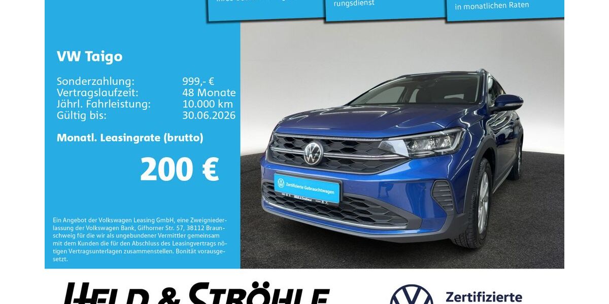 VW Taigo 7.717 km 21.760 &euro; Neu-Ulm 89231
