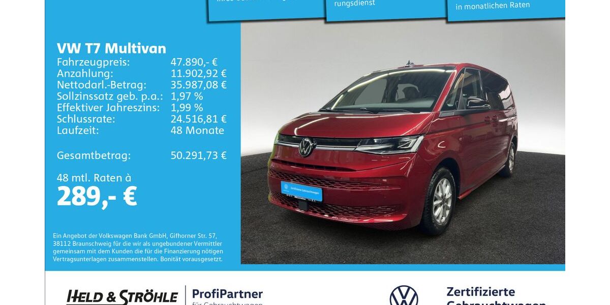 VW T7 Multivan 32.465 km 47.890 &euro; Ulm 89079