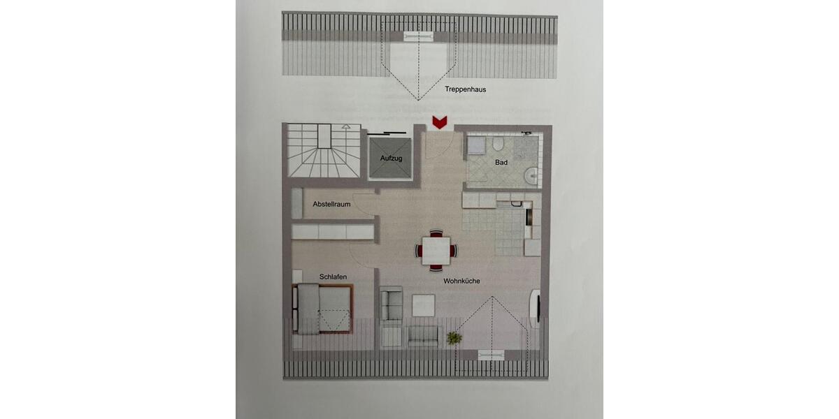 Dachgeschoßwohnung Offingen - 2 Zimmer, 52 m&sup2;, 239.000&euro; | Angebot:24707903