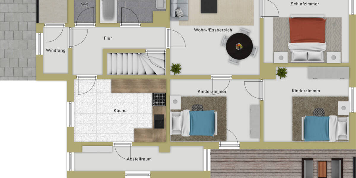 Etagenwohnung Illerkirchberg Oberkirchberg - 4 Zimmer, 101 m&sup2;, 249.000&euro; | Angebot:25740425