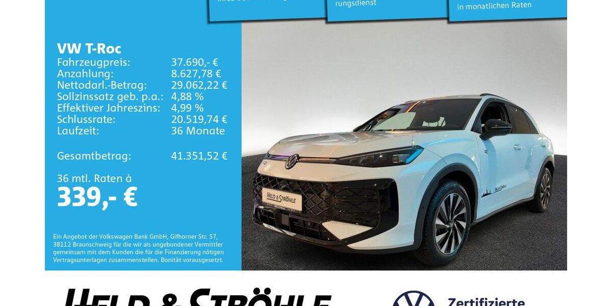 VW T-Roc 4.001 km 34.990 &euro; Neu-Ulm 89231