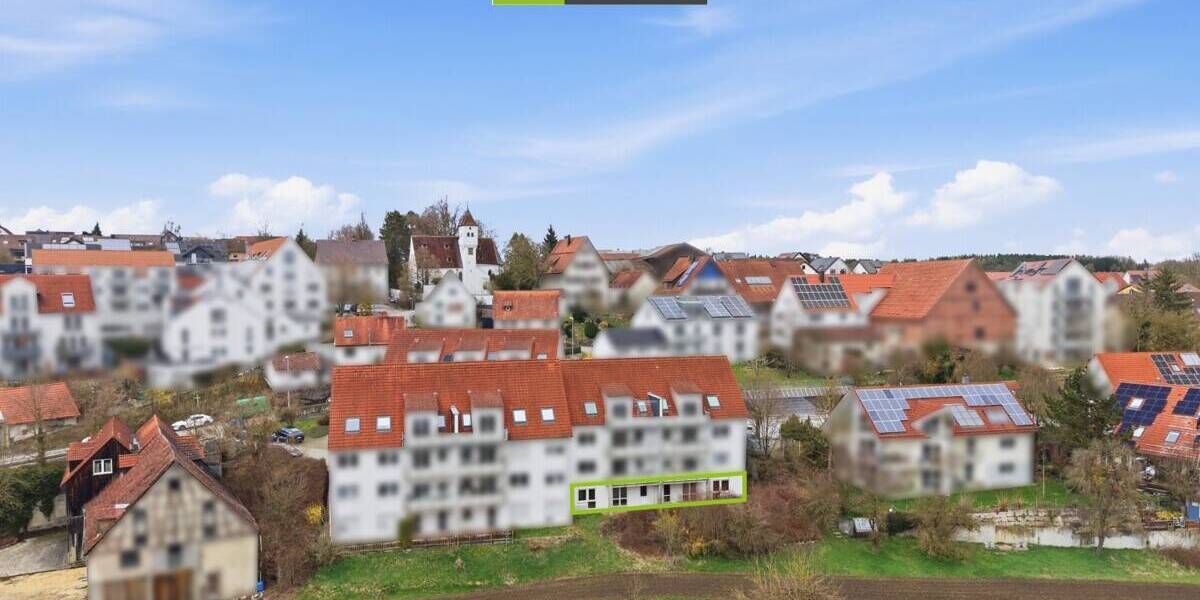 Etagenwohnung Ulm / Mähringen Mähringen - 4 Zimmer, 98 m&sup2;, 349.000&euro; | Angebot:26117658