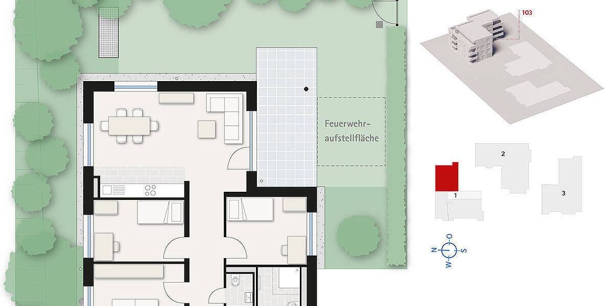 Etagenwohnung Dornstadt - 4 Zimmer, 94 m&sup2;, 505.000&euro; | Angebot:25747892