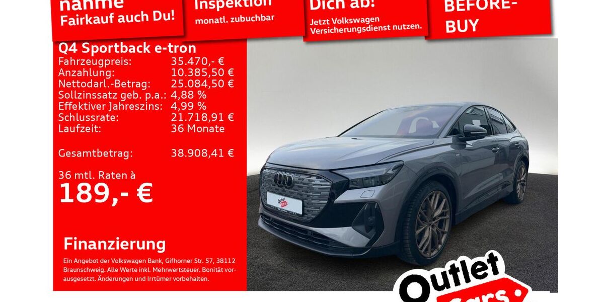 Audi Q4 e-tron 51.655 km 34.960 &euro; Senden 89250