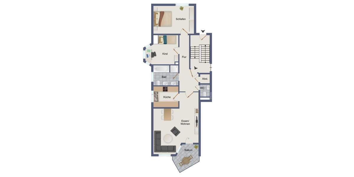 Etagenwohnung Lonsee - 3 Zimmer, 87 m&sup2;, 260.000&euro; | Angebot:25693636