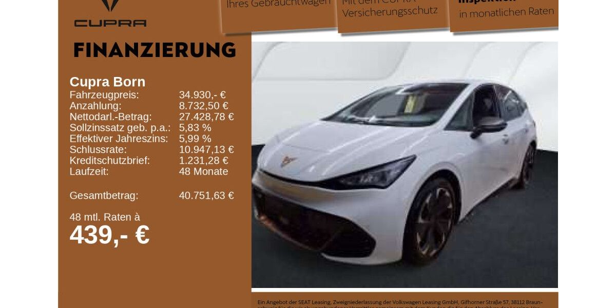 Cupra Born 18.595 km 34.930 &euro; Neu-Ulm 89231