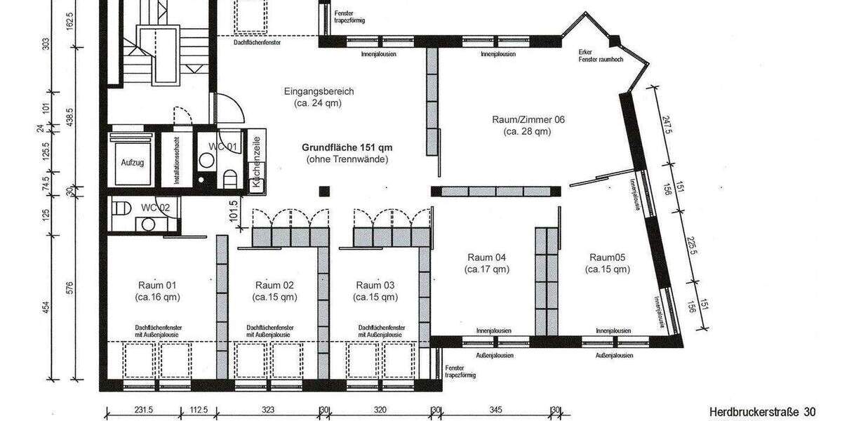 Etagenwohnung Ulm Mitte - 7 Zimmer, 151 m&sup2;, 720.000&euro; | Angebot:25864338