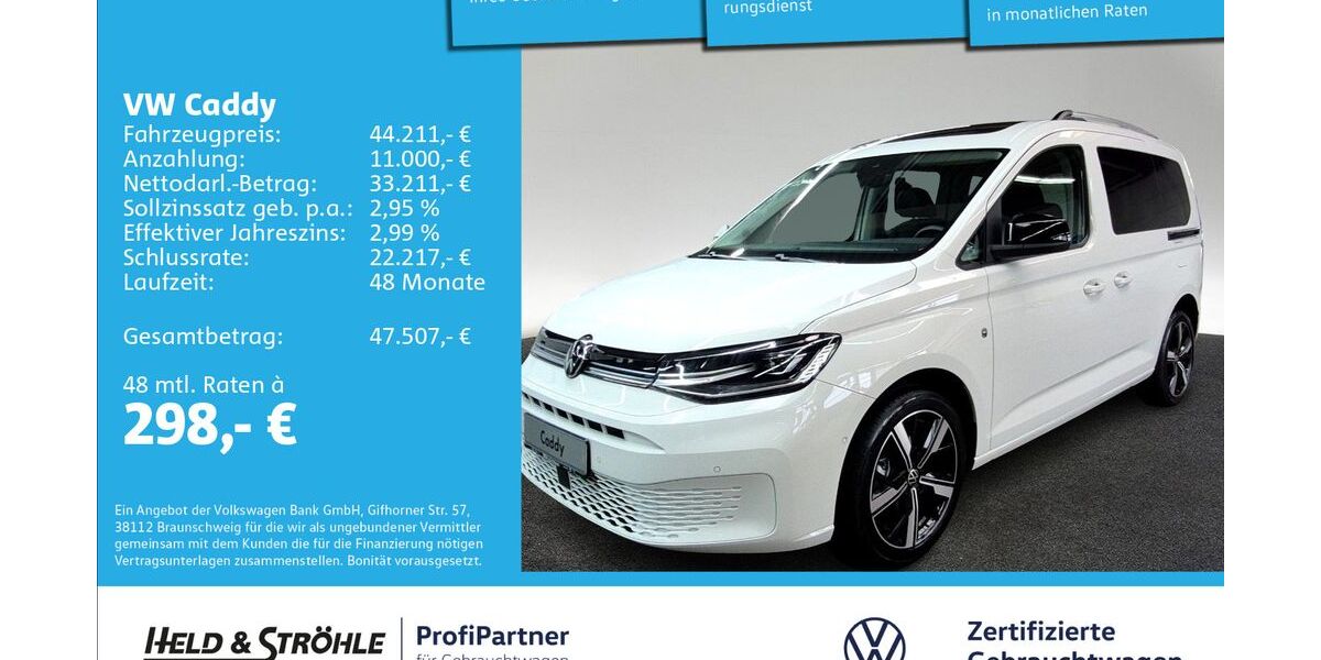 VW Caddy 2.001 km 38.950 &euro; Ulm 89079