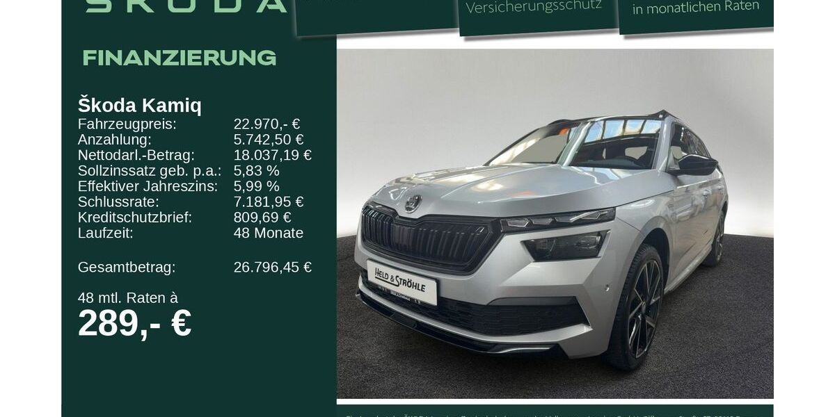 Skoda Kamiq 23.857 km 22.970 &euro; Neu-Ulm 89231