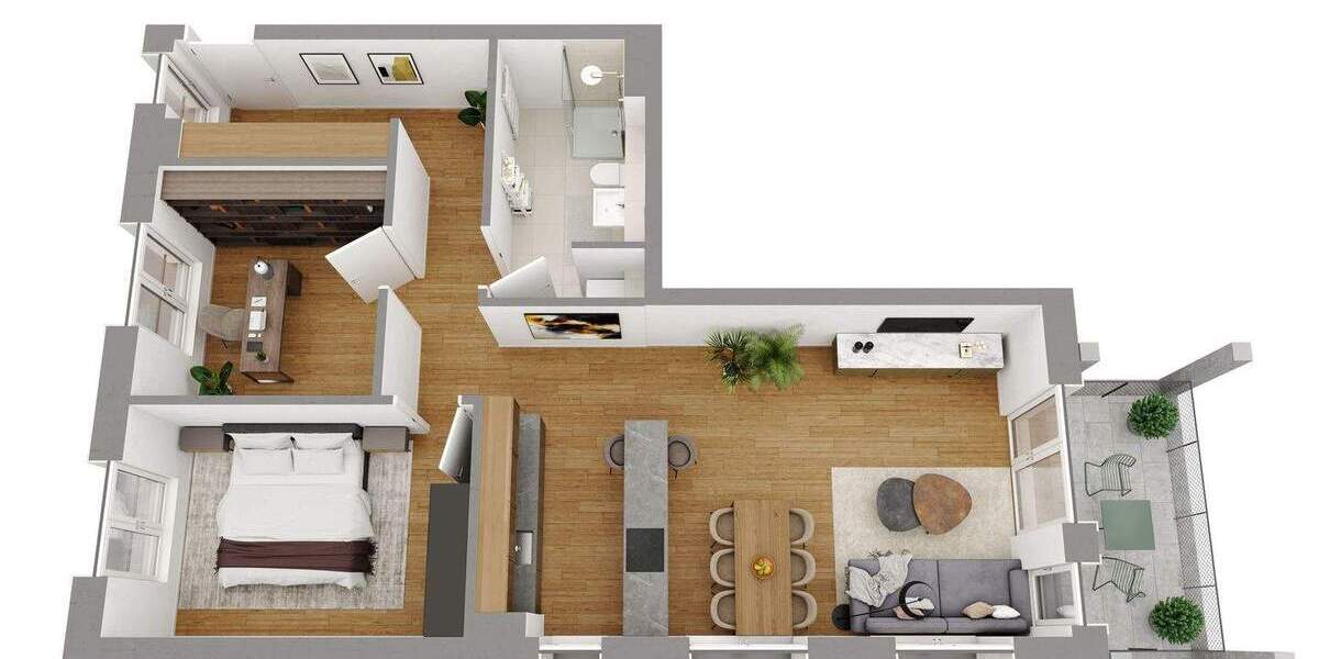 Etagenwohnung Neu-Ulm Ludwigsfeld - 3 Zimmer, 77 m&sup2;, 454.545&euro; | Angebot:25681550