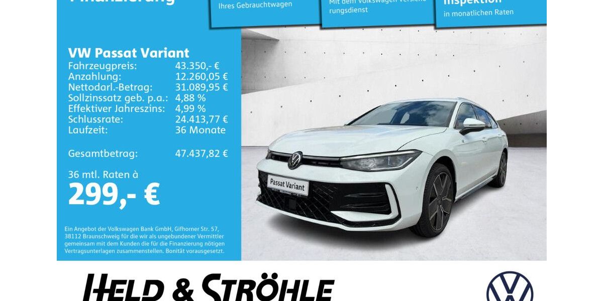 VW Passat Variant 9.001 km 43.350 &euro; Neu-Ulm 89231
