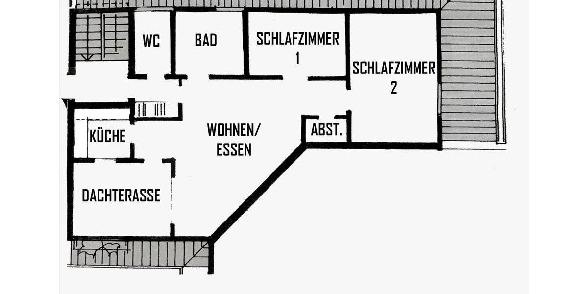 Dachgeschoßwohnung Vöhringen - 3 Zimmer, 62 m&sup2;, 1.000&euro; | Angebot:26050552