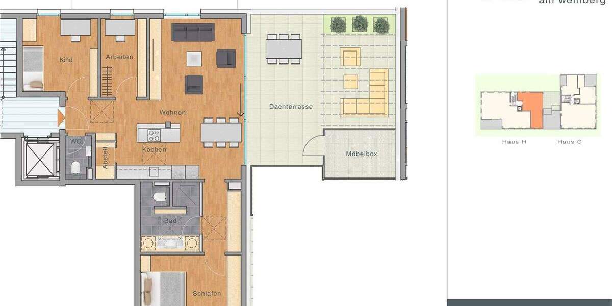 Etagenwohnung Ulm Eselsberg - 3 Zimmer, 108 m&sup2;, 860.200&euro; | Angebot:25669560