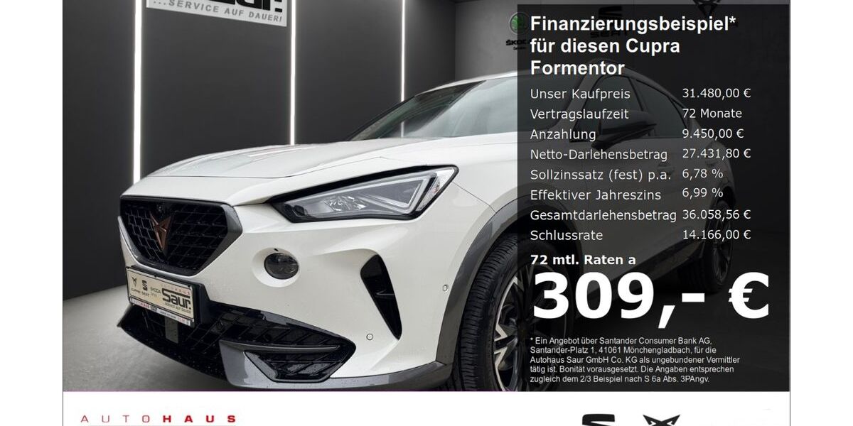 Cupra Formentor 47.320 km 31.280 &euro; Ulm 89077