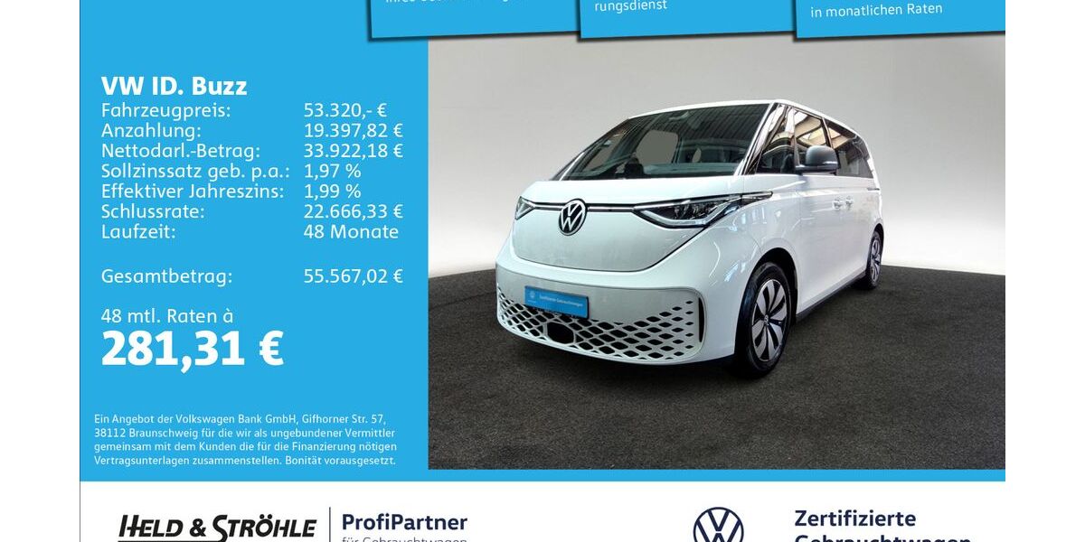 VW ID. Buzz 9.023 km 53.320 &euro; Ulm 89079