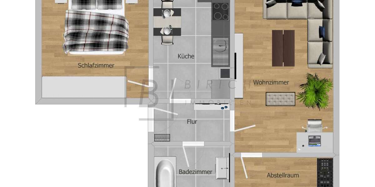 Etagenwohnung Neu-Ulm Ulm - 2 Zimmer, 44 m&sup2;, 195.000&euro; | Angebot:24099422