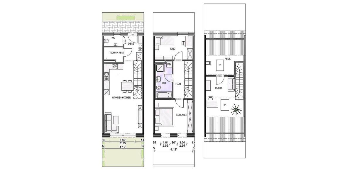 Reihenmittelhaus Achstetten - 6 Zimmer, 97 m&sup2;, 372.100&euro; | Angebot:25770139