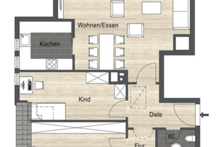 Wohnung Laupheim - 3.5 Zimmer, 69 m&sup2;, 265.000&euro; | Angebot:26081885