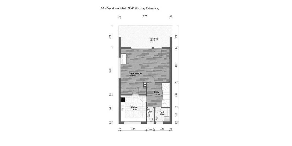 Doppelhaushälfte Günzburg Reisensburg - 7 Zimmer, 218 m&sup2;, 595.000&euro; | Angebot:25798984