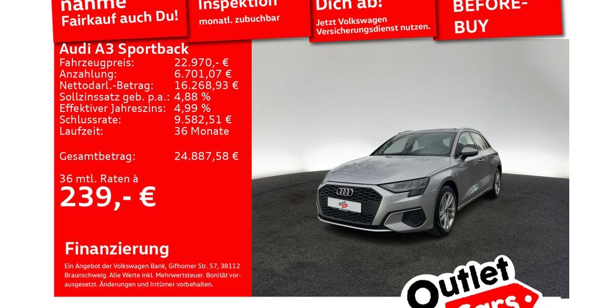 Audi A3 52.087 km 22.970 &euro; Senden 89250