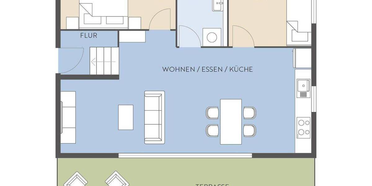 Etagenwohnung Erbach - 3 Zimmer, 82 m&sup2;, 429.000&euro; | Angebot:25737417