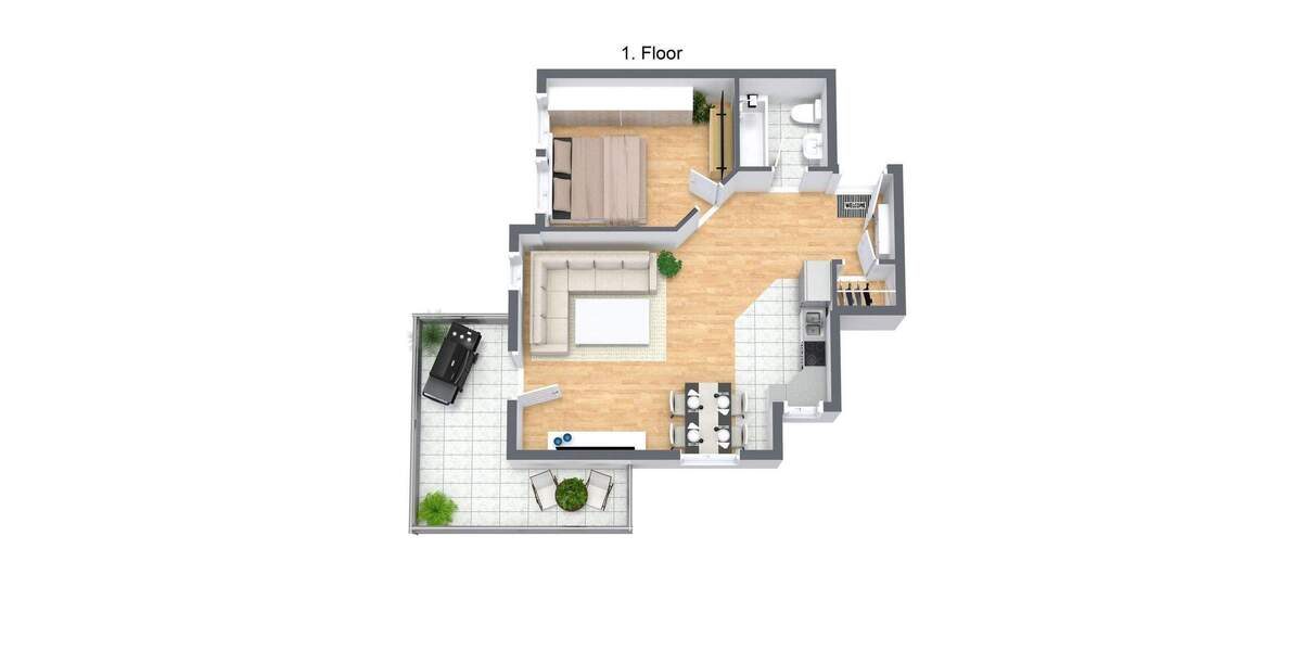 Etagenwohnung Laupheim - 2 Zimmer, 54 m&sup2;, 750&euro; | Angebot:26229505