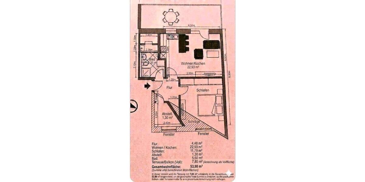 Dachgeschoßwohnung Neu-Ulm Ludwigsfeld - 2 Zimmer, 54 m&sup2;, 242.000&euro; | Angebot:26199151