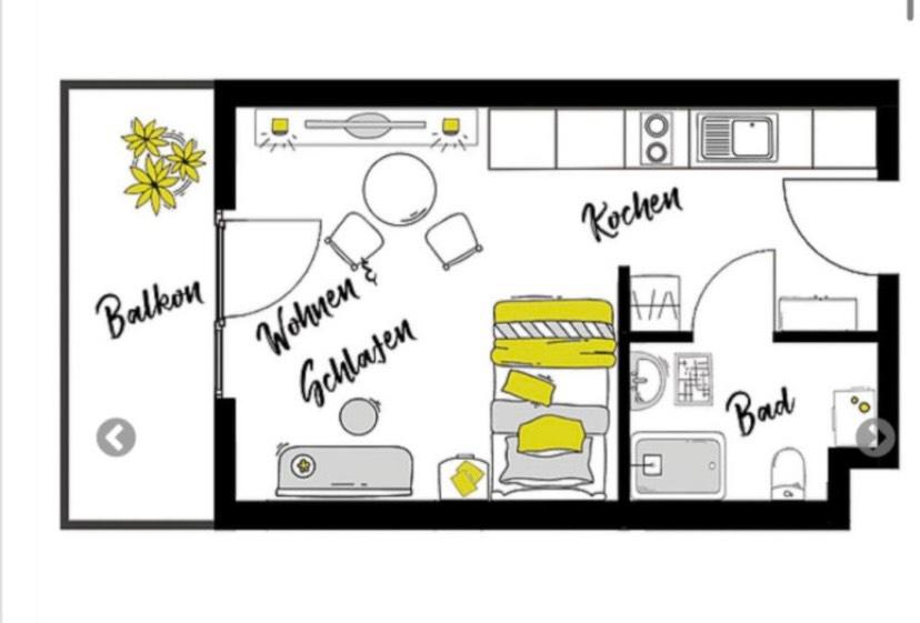 Etagenwohnung Neu-Ulm Ludwigsfeld - 1 Zimmer, 23 m&sup2;, 662&euro; | Angebot:25096359
