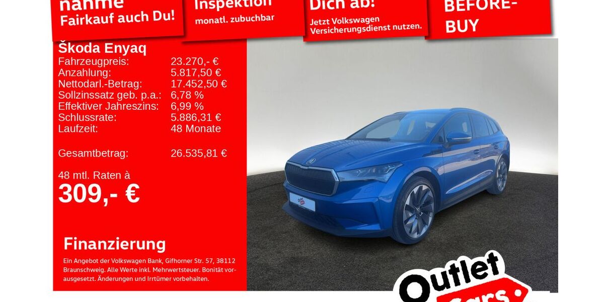 Skoda Enyaq 58.753 km 23.270 &euro; Senden 89250