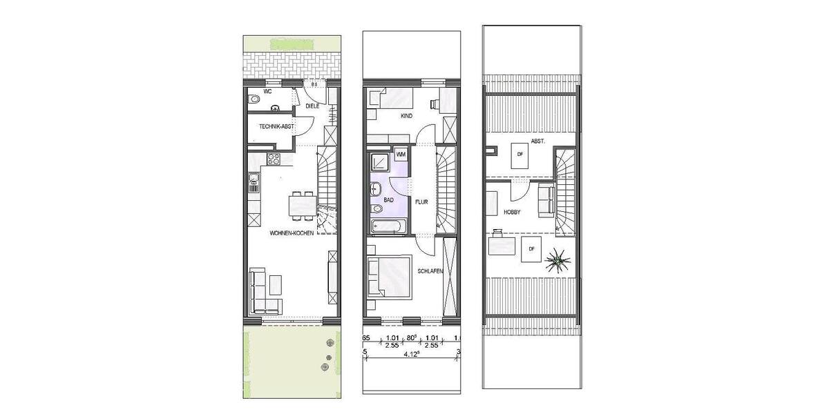 Reihenmittelhaus Achstetten - 6 Zimmer, 96 m&sup2;, 416.000&euro; | Angebot:25729513