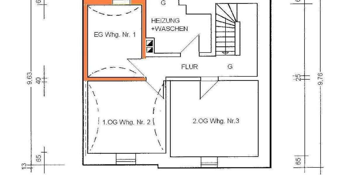 Etagenwohnung Ulm Mitte - 3 Zimmer, 64 m&sup2;, 355.000&euro; | Angebot:25905551
