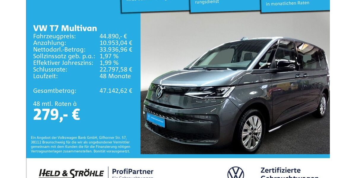 VW T7 Multivan 29.995 km 44.890 &euro; Ulm 89079