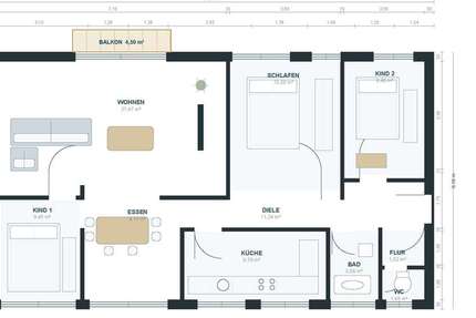 Wohnung Ulm Obertalfingen - 4 Zimmer, 95 m&sup2;, 429.000&euro; | Angebot:27300355