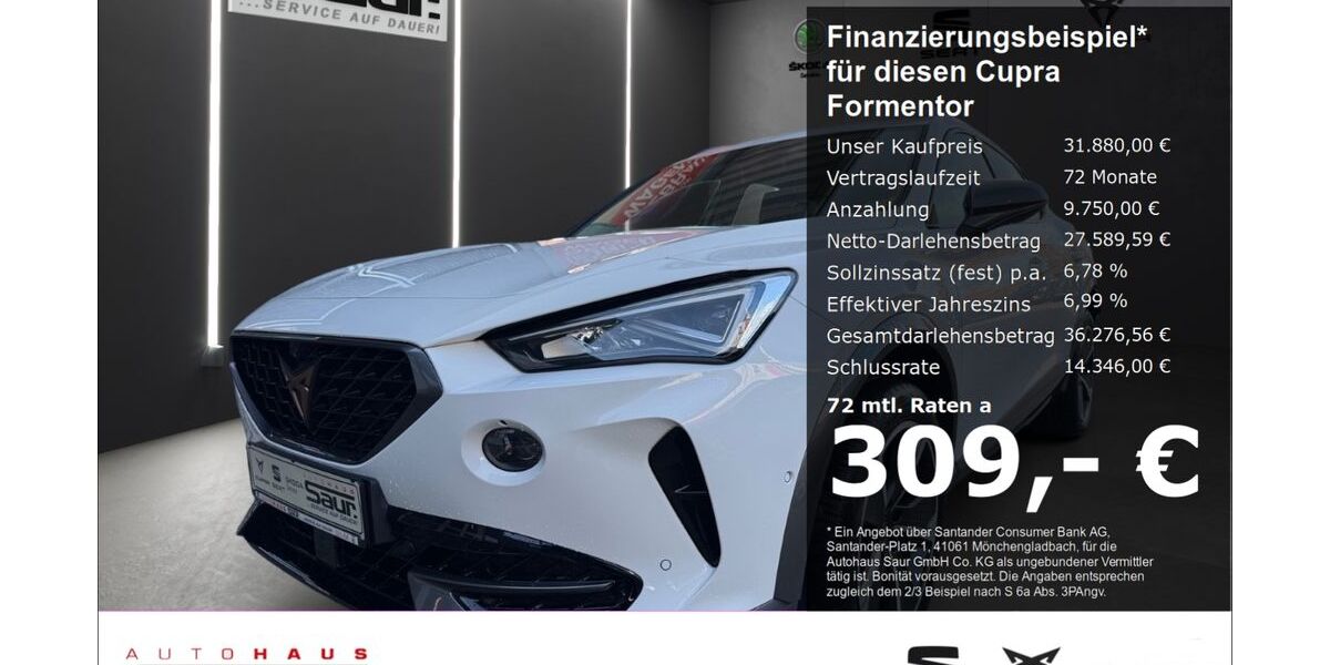 Cupra Formentor 40.350 km 31.580 &euro; Ulm 89077