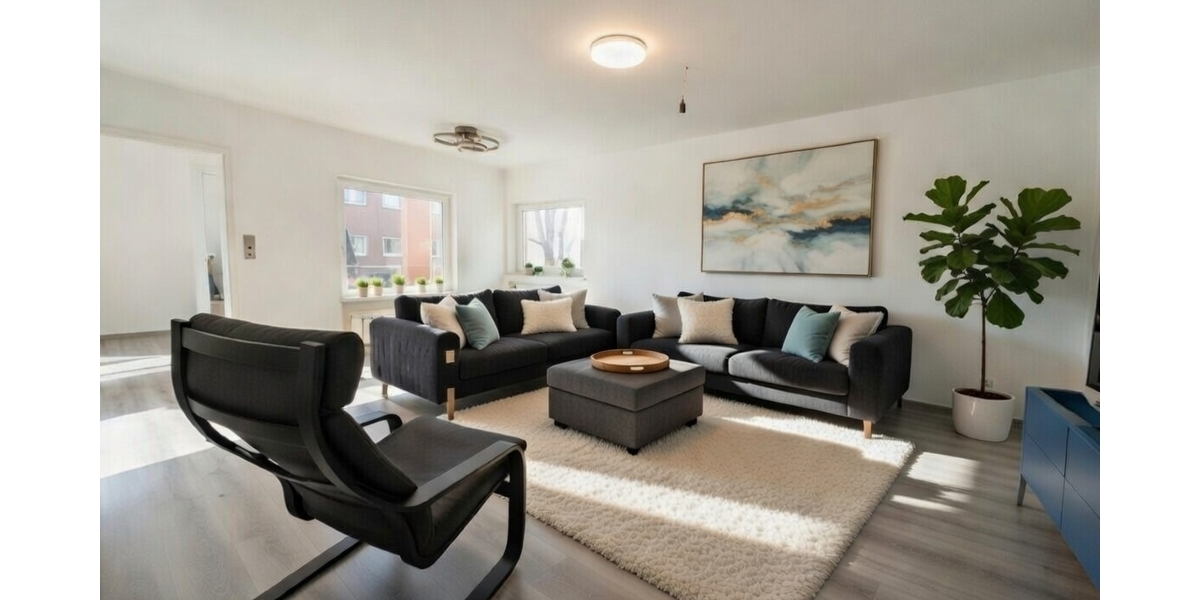 Großzügige 3,5-Zimmer-Wohnung mit Südbalkon, Stellplatz und modernisiertem Badezimmer - Etagenwohnung Senden | Angebot:25792352