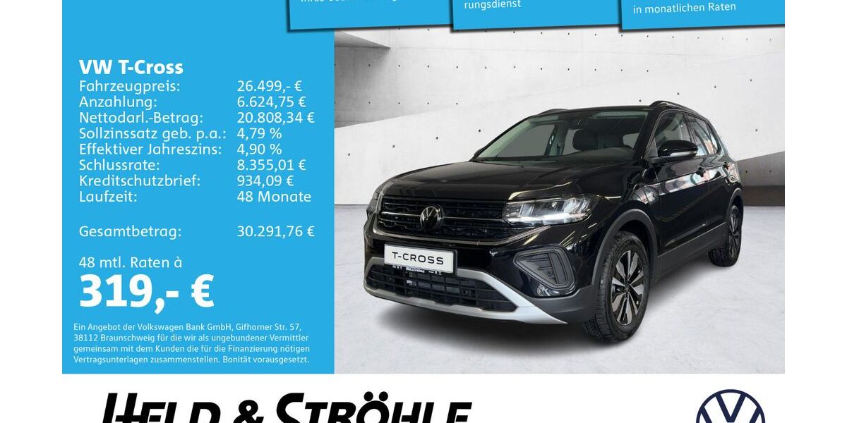 VW T-Cross 1.001 km 26.499 &euro; Ulm 89077