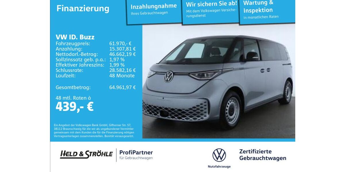 VW ID. Buzz 8.356 km 61.970 &euro; Ulm 89079