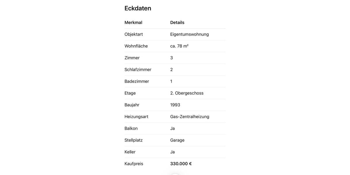Etagenwohnung Niederstotzingen - 3 Zimmer, 78 m&sup2;, 330.000&euro; | Angebot:26518294
