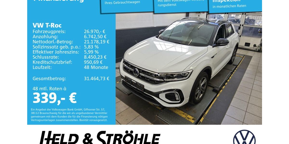 VW T-Roc 23.867 km 26.970 &euro; Neu-Ulm 89231