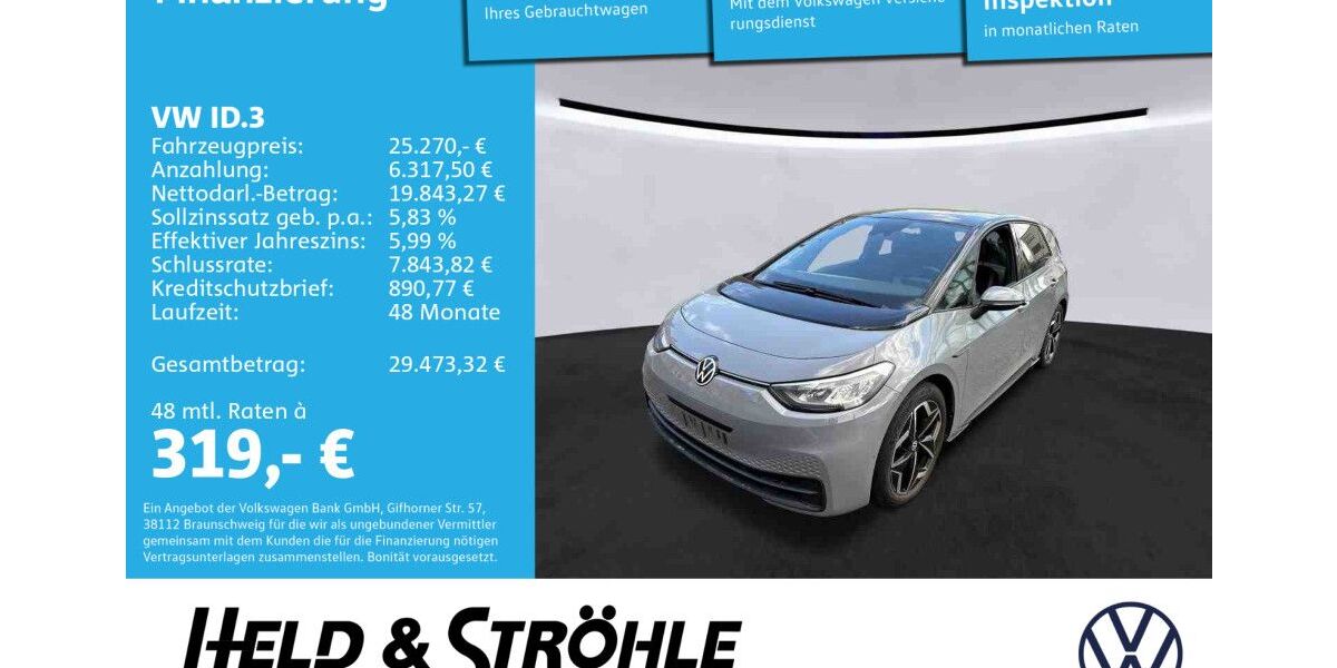 VW ID.3 21.328 km 25.270 &euro; Neu-Ulm 89231