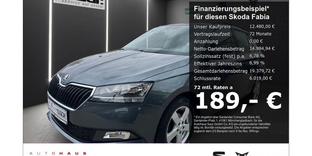 Skoda Fabia 89.320 km 12.480 &euro; Ulm 89077